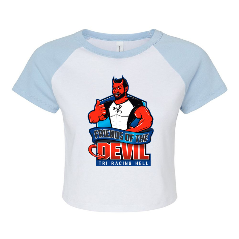 Friends Of The Devil Raglan Crop Top by cm-arts | Artistshot