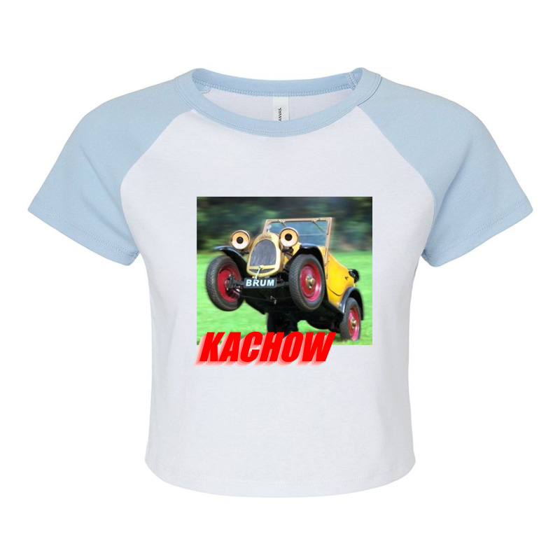 Kachow Raglan Crop Top by cm-arts | Artistshot