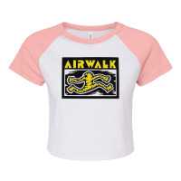 Running Man Airwalk Shoes Skateboard Design. Classic Raglan Crop Top | Artistshot