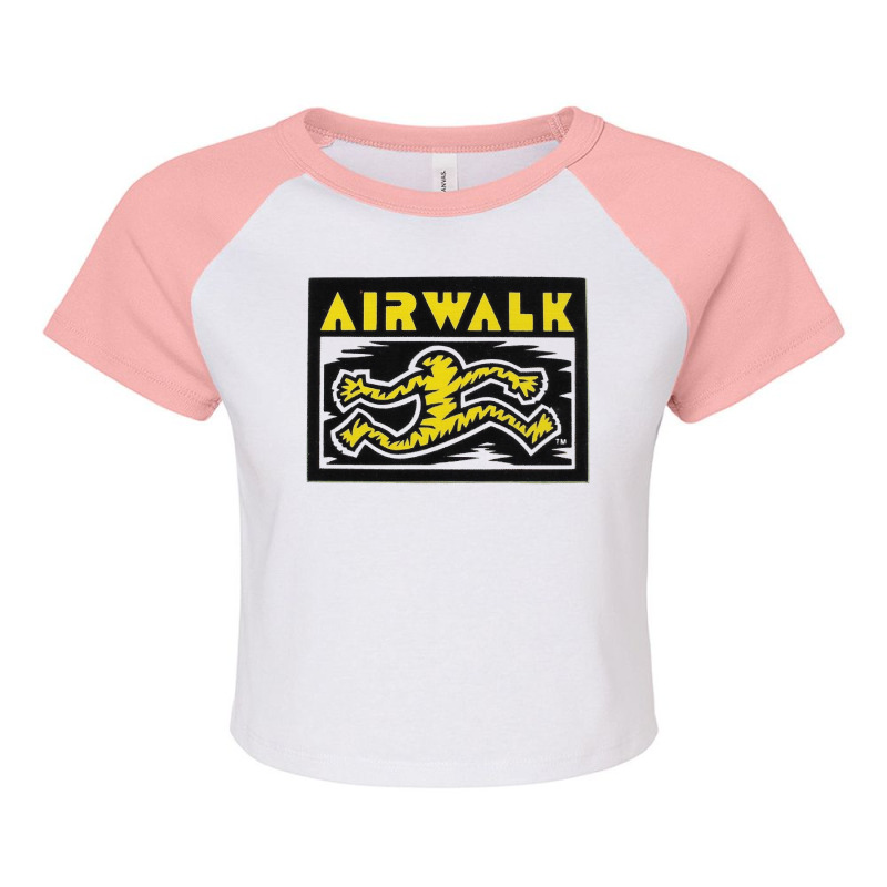 Running Man Airwalk Shoes Skateboard Design. Classic Raglan Crop Top by SamaraMcCullou | Artistshot