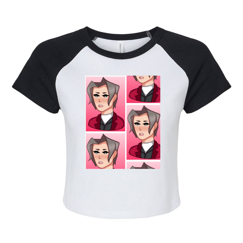 Miles Edgeworth Graphic Raglan Crop Top by cm-arts | Artistshot