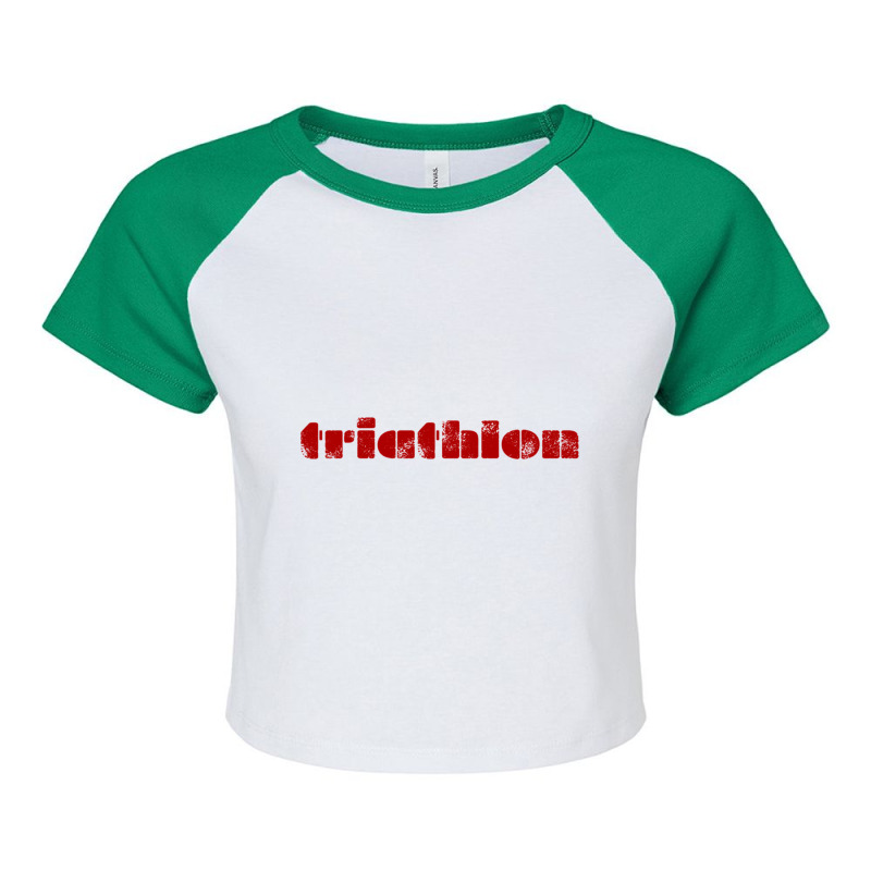 Triathlon Raglan Crop Top by cm-arts | Artistshot