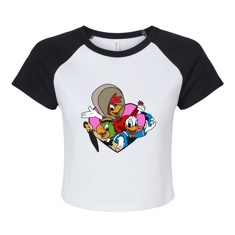 Three Caballeros Love Raglan Crop Top by cm-arts | Artistshot