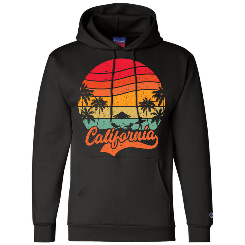 California Surfing Paradise, Summer Vacation Palm Champion Hoodie by T-shirts+ | Artistshot