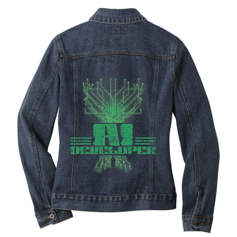 Ai Developer Machine Learning Artificial Intellige Ladies Denim Jacket by AngelikaBeckner | Artistshot