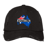 Australia Map Country Australian Kangaroo Aussie M Vintage Cap | Artistshot