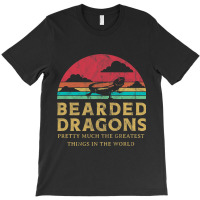 Bearded Dragon Greatest Thing Retro Sunset Lizard  T-shirt | Artistshot