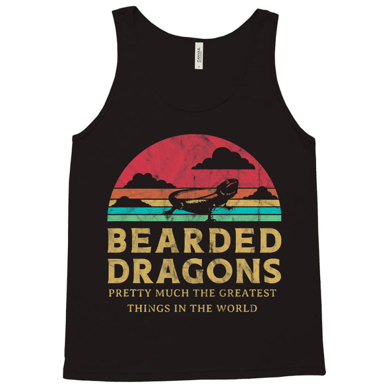 Bearded Dragon Greatest Thing Retro Sunset Lizard  Tank Top | Artistshot