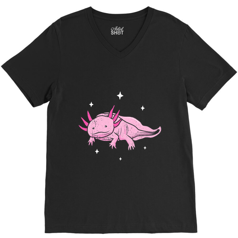 Axolotl Gift Kawaii Childrens Reptile Larve Lizard V-neck Tee | Artistshot