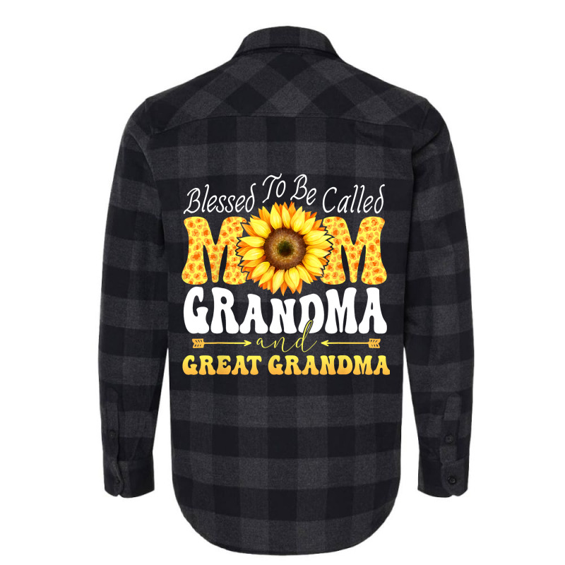 Blessed To Be Called Mom Grandma Great Grandma Mot Flannel Shirt | Artistshot