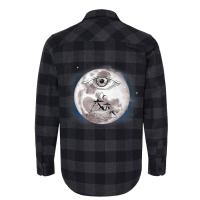 Celestial Eye Mystical Pyramid Whale Esoteric Moon Flannel Shirt | Artistshot