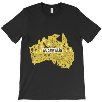 Australia Wales South West Country Map Kangaroo Is T-shirt | Artistshot