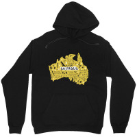 Australia Wales South West Country Map Kangaroo Is Unisex Hoodie | Artistshot