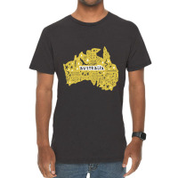 Australia Wales South West Country Map Kangaroo Is Vintage T-shirt | Artistshot