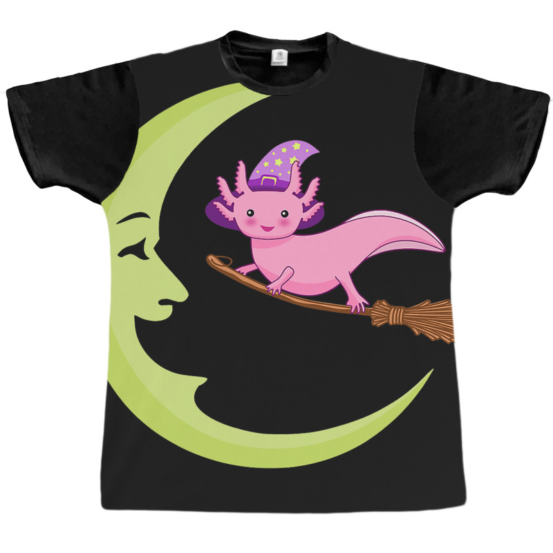 Axolotl Witch Moon Halloween Tee Graphic T-shirt | Artistshot