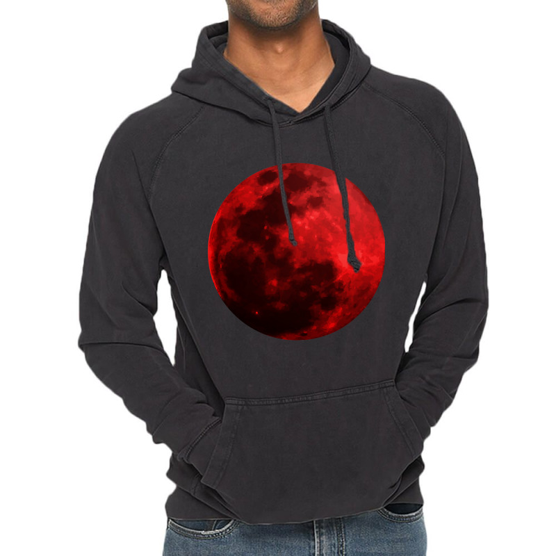 Blood Moon Shirt Realistic Red Bloody Luna Outer S Vintage Hoodie | Artistshot