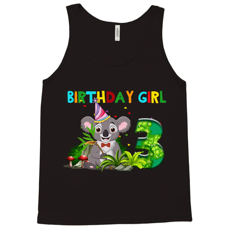 3rd Birthday Shirt Girl Koala Bear Birthday Shirt  Tank Top | Artistshot