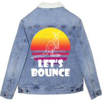 Bounce Like Kangaroos Australia Marsupials Funny K Unisex Sherpa-lined Denim Jacket | Artistshot