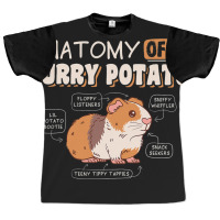 Anatomy Of A Furry Potato Guinea Pig Cavy Pet Anim Graphic T-shirt | Artistshot