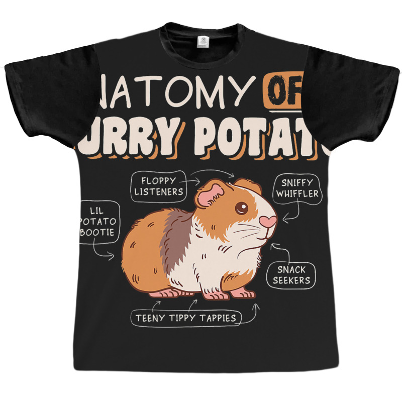 Anatomy Of A Furry Potato Guinea Pig Cavy Pet Anim Graphic T-shirt | Artistshot