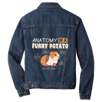 Anatomy Of A Furry Potato Guinea Pig Cavy Pet Anim Men Denim Jacket | Artistshot