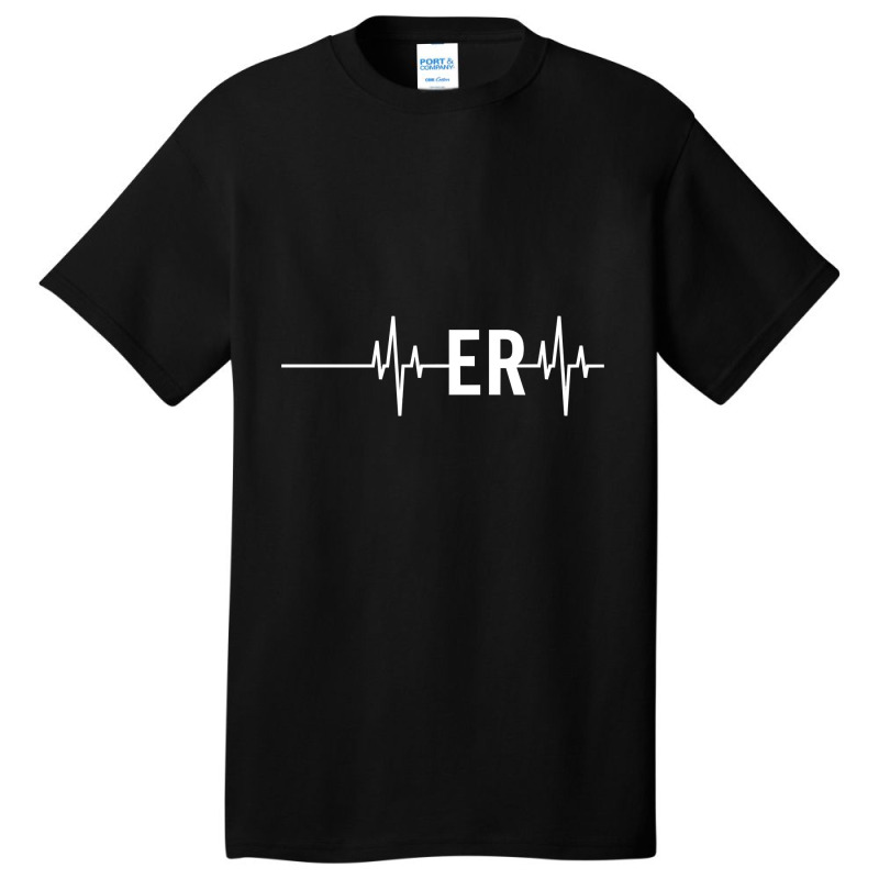 Emergency Medicine Physician Nurse Gift Er Heartbeat Pullover Hoodie Basic T-shirt | Artistshot