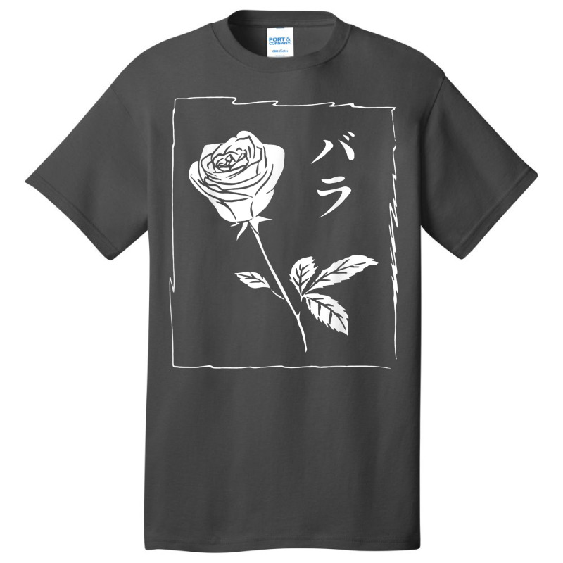 Japanese Letter And Floral Print T Shirt Basic T-shirt by FavorRoh | Artistshot