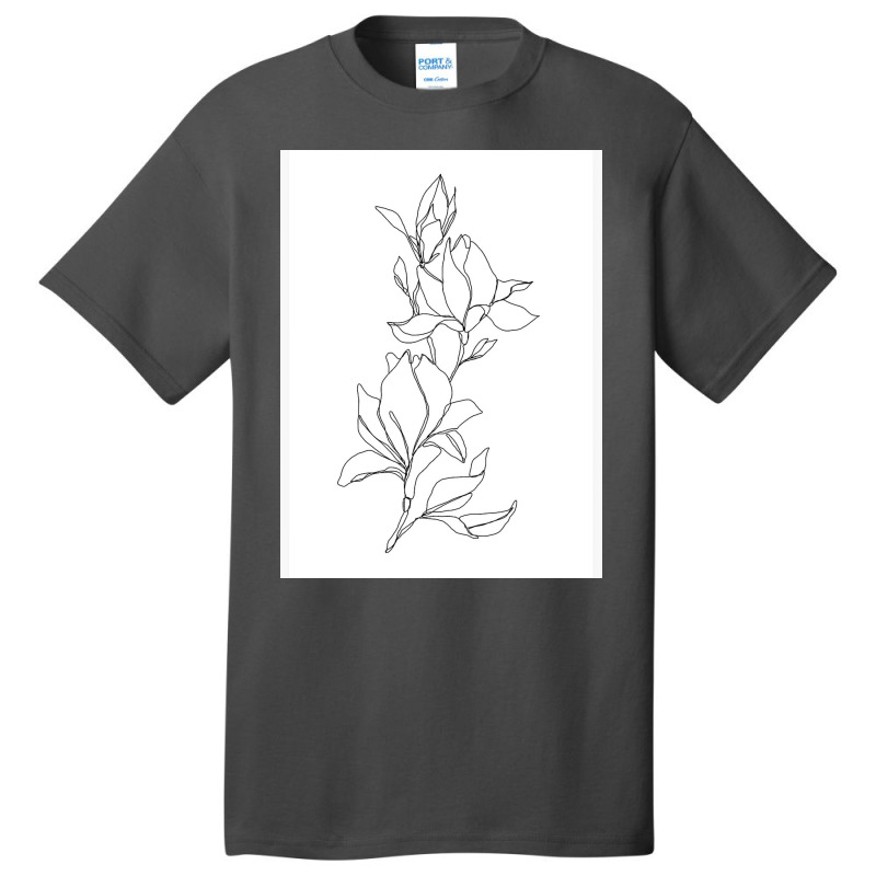 Flower Market Botanical Floral  Magnolia   Thecolourstudy Basic T-shirt | Artistshot