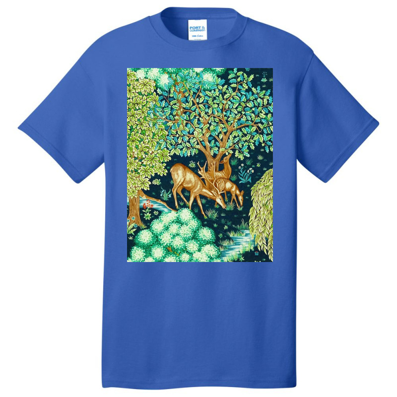 William Morris Deer Basic T-shirt | Artistshot