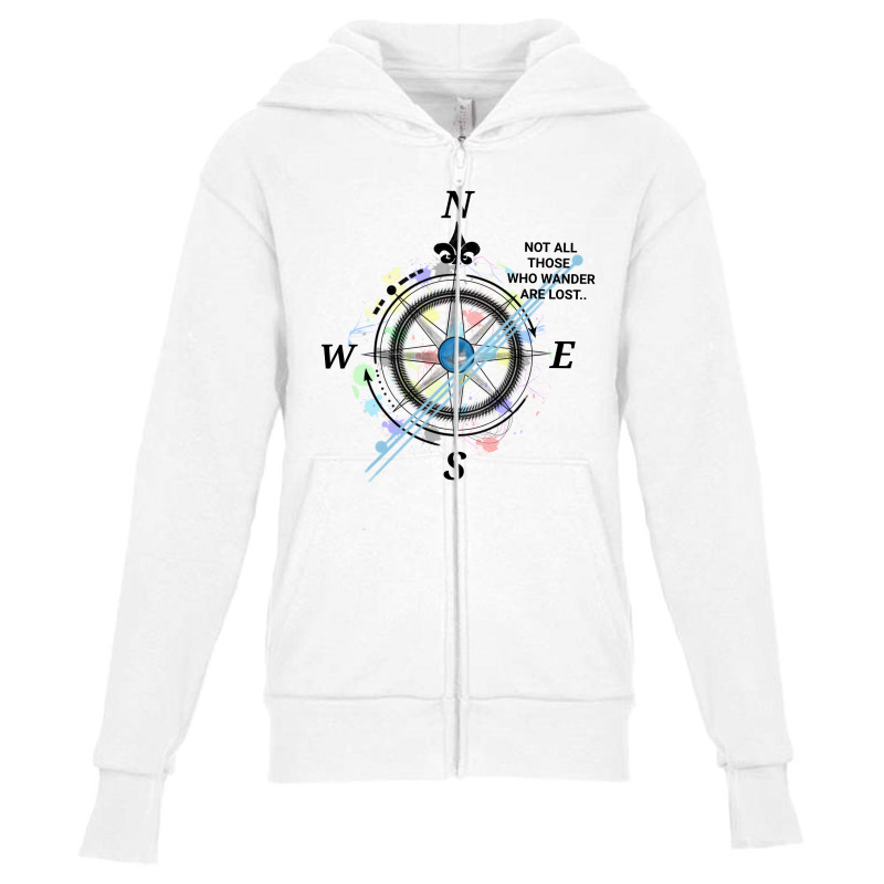 Compass Youth Zipper Hoodie by Passionate-noob | Artistshot