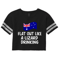 Aussie Flat Out Like Lizard Drinking Lingo Aus Wor Scorecard Crop Tee | Artistshot