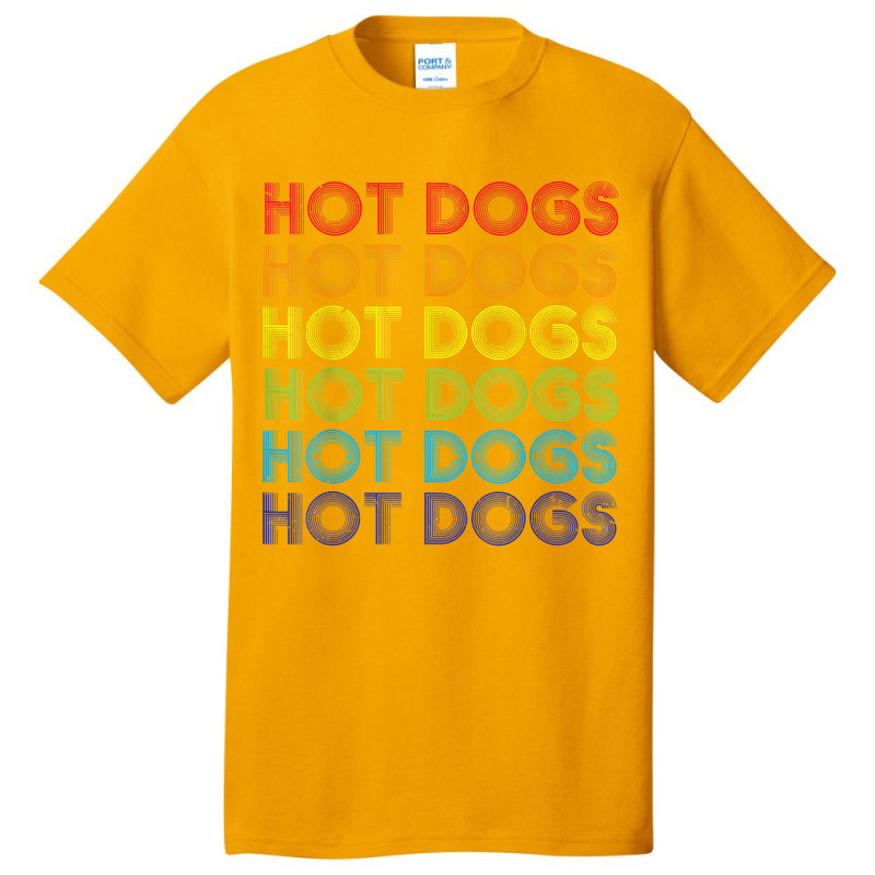 Hot Dog Hotdogs Sausage Frank Frankfurter Wiener Weenie Bun Basic T-shirt by Valentino-Holt | Artistshot