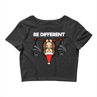 Be Different Hanging Santa Hedgehog With Sleeping  Crop Top | Artistshot