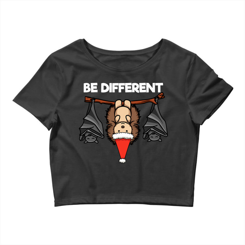 Be Different Hanging Santa Hedgehog With Sleeping  Crop Top by Regorgeous | Artistshot