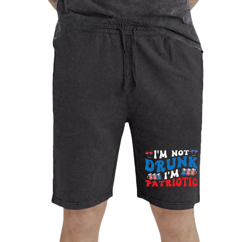 4th Of July Party Usa Im Not Drunk Im Patriotic Vi Vintage Short | Artistshot