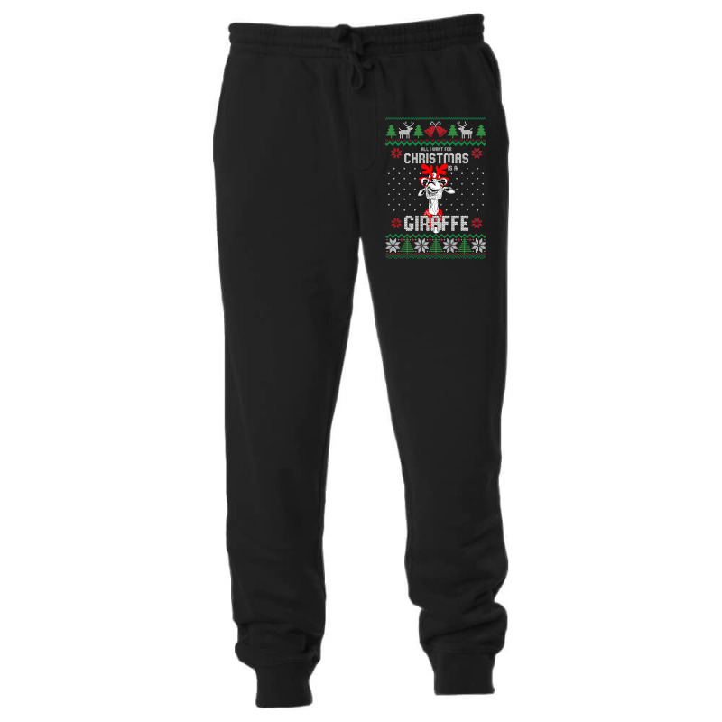 All I Want Christmas Is A Giraffe Reindeer Christm Unisex Jogger | Artistshot