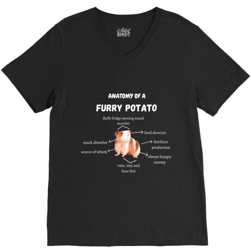 Anatomy Of A Furry Potato Guinea Pig Lover Funny P V-neck Tee | Artistshot