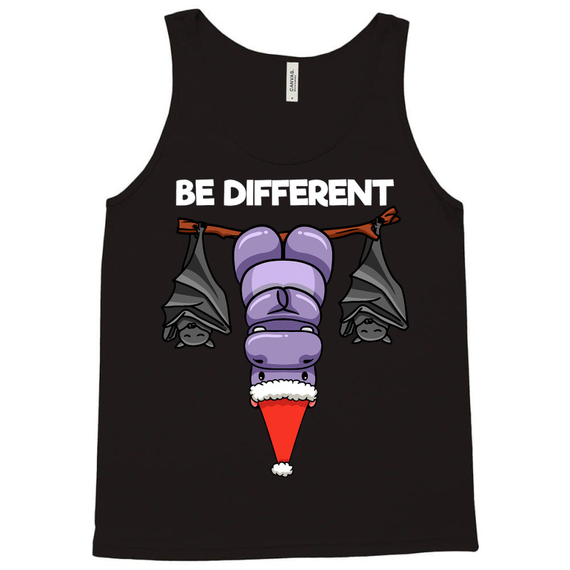 Be Different Hanging Santa Hippo With Sleeping Bat Tank Top | Artistshot