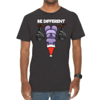 Be Different Hanging Santa Hippo With Sleeping Bat Vintage T-shirt | Artistshot