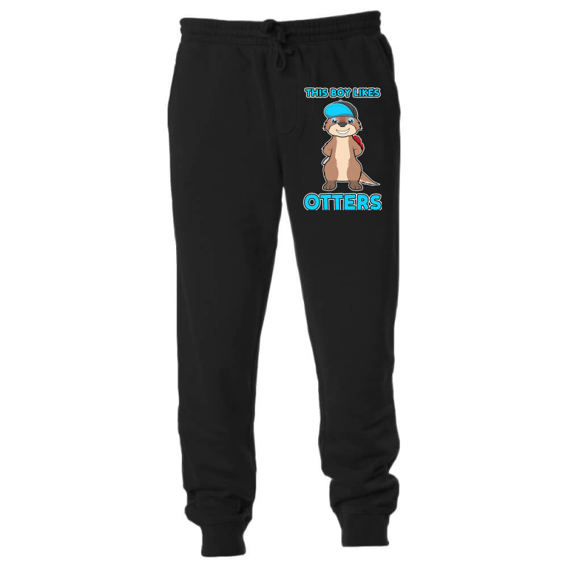 Boy Likes Otters Cool Quote Sea Otter Forest Anima Unisex Jogger | Artistshot