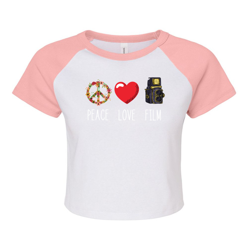 Filmmaker Peace Love Film Film Producer Videographer Raglan Crop Top by cm-arts | Artistshot