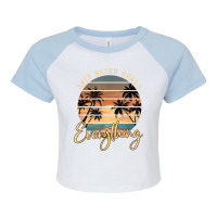 Saltwater Heals Everything Retro Summer Vacation Beach Funny Raglan Crop Top | Artistshot