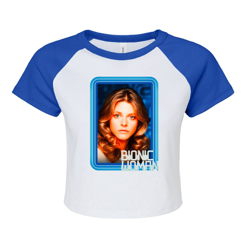 Bionic Woman Raglan Crop Top by JAMESDSHARP | Artistshot