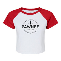 Parks And Recreation - Parks And Rec - Pawnee -leslie Knope - Tv Show Raglan Crop Top | Artistshot