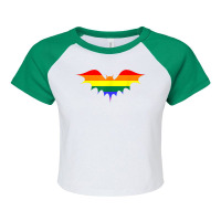 Mens Gay Pride Vampire Sex Slang Halloween Bat Lgbtq Flag Humor Raglan Crop Top | Artistshot