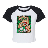 Roll It Lick It Smoke It Marijuana Pot Weed Raglan Crop Top | Artistshot