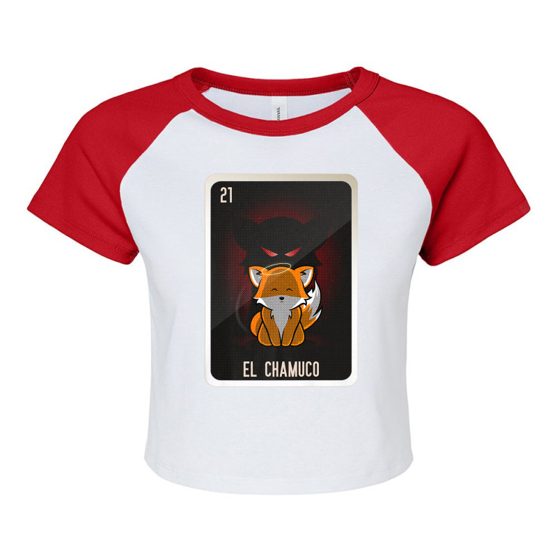 El Chamuco Mexican Slang Lottery Bingo Cards Premium T Shirt Raglan Crop Top by cm-arts | Artistshot