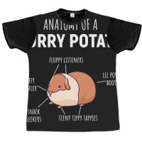 Anatomy Of A Furry Potato Guinea Pig Lover Gift Graphic T-shirt | Artistshot