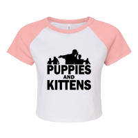 Z Nation Puppies And Kittens Raglan Crop Top | Artistshot