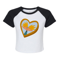 Hey Arnold Locket Classic Raglan Crop Top | Artistshot